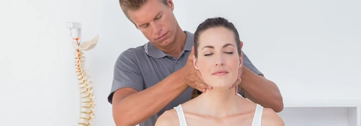 Chiropractic St. Charles IL Woman Neck Adjustment